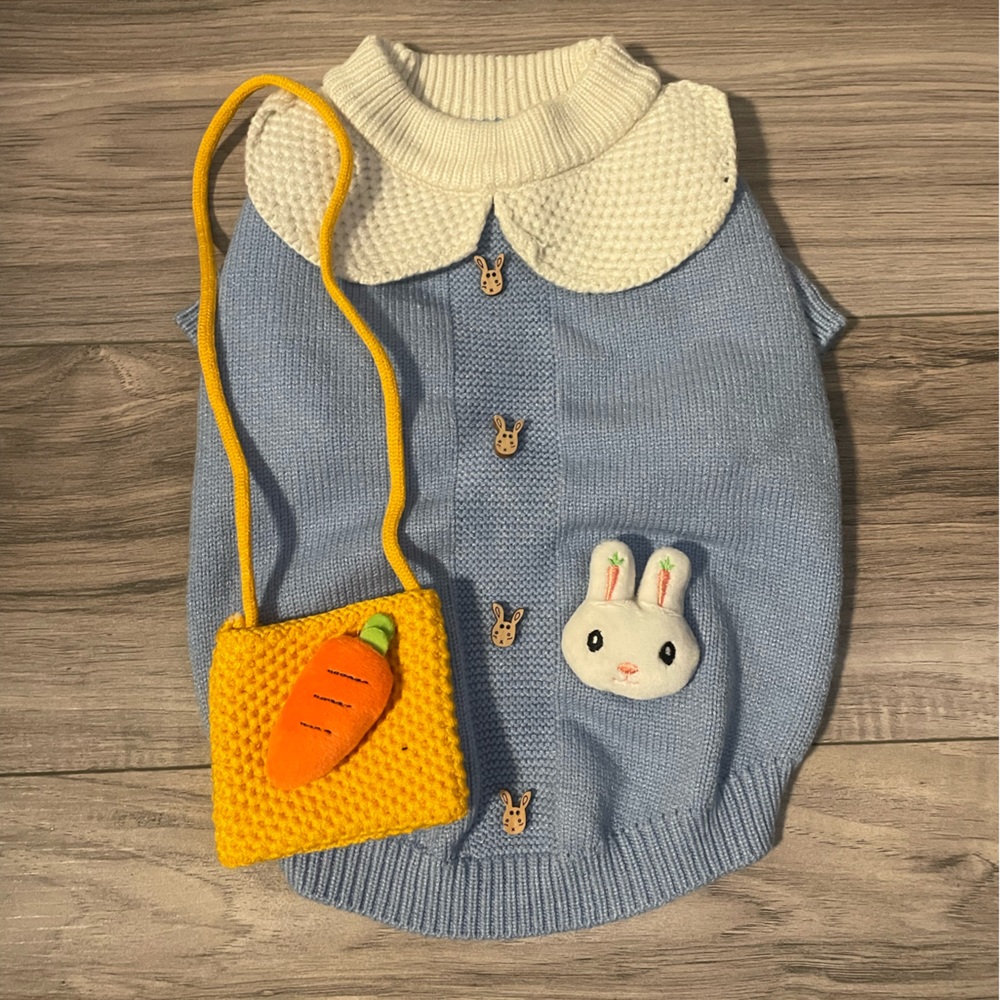 Bunny/Easter dog sweater size L